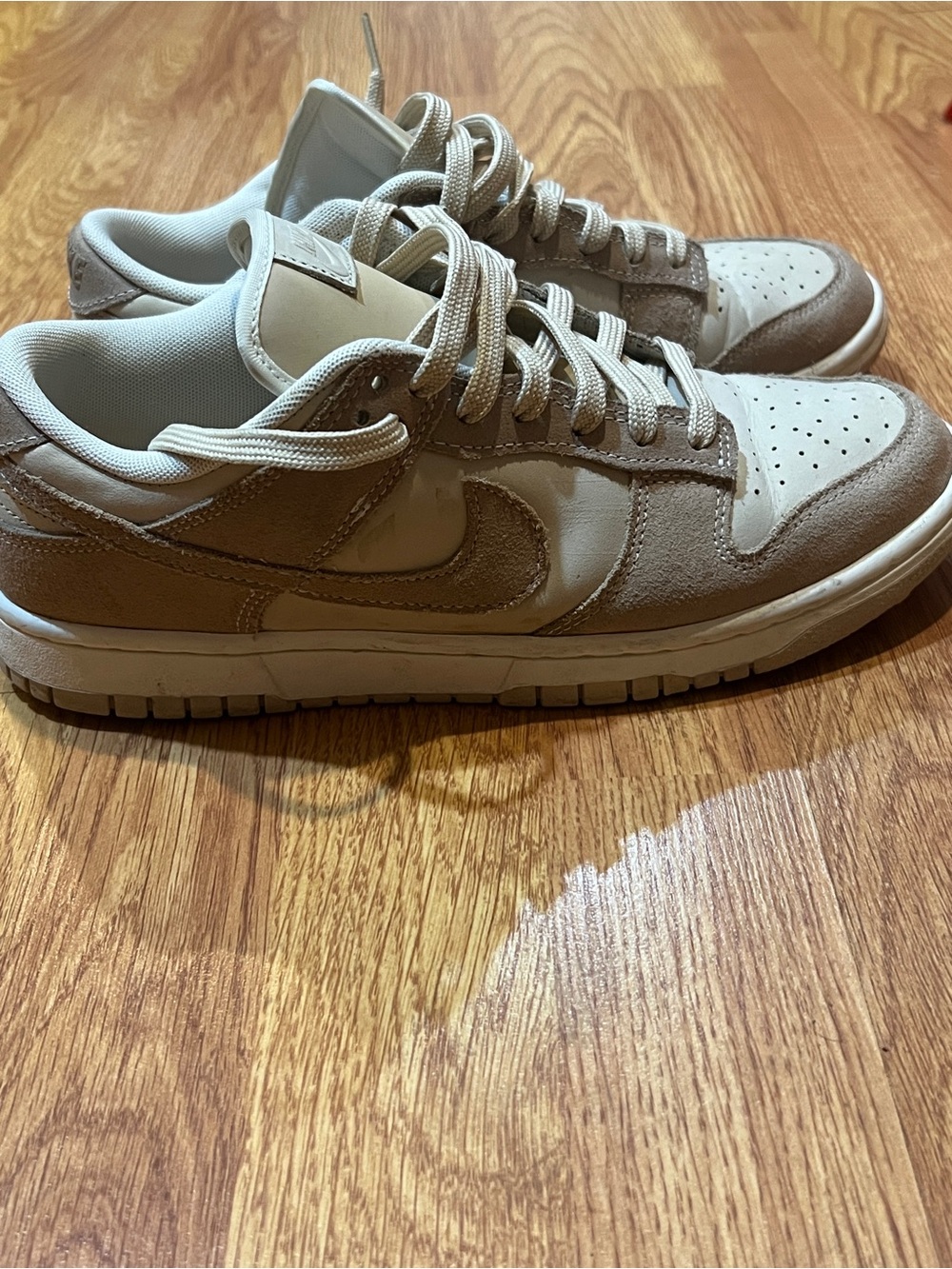 Nike Dunk Low-style WomensSneakers in Beige and White